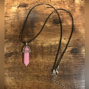 NEW Pink Aragonite Crystal Necklace